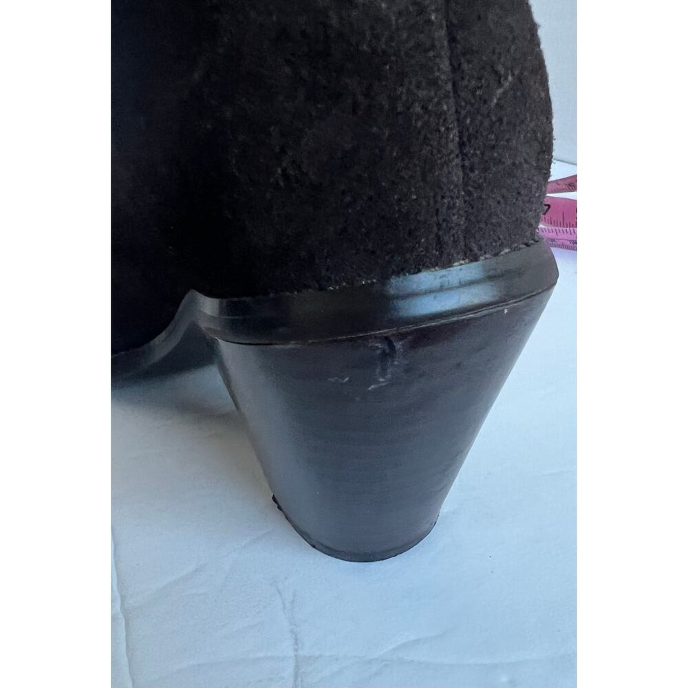 Colin Stuart Jeweled Sequin Western Brown Suede Knee High Pull On Boots Size 7 - Picture 14 of 14